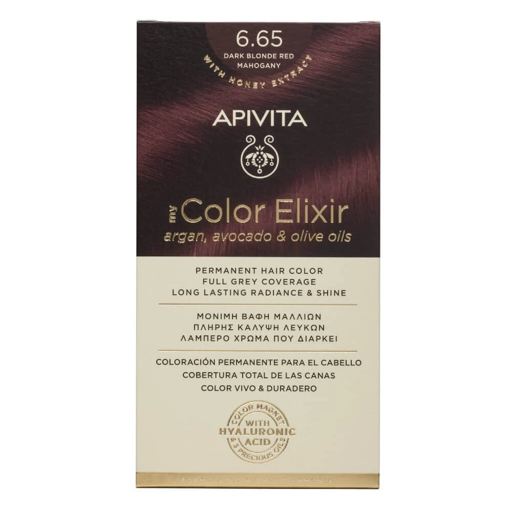 Apivita | My Color Elixir Permanente Haarkleur Nr 6.65 Intens Rood | 50ml