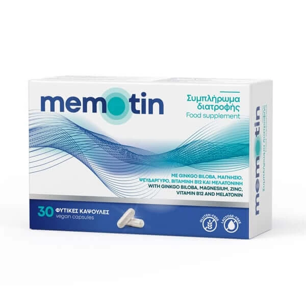 BioAxess Memotin | Voedingssupplement voor geheugenverbetering en tinnitus | 30 plantaardige capsules