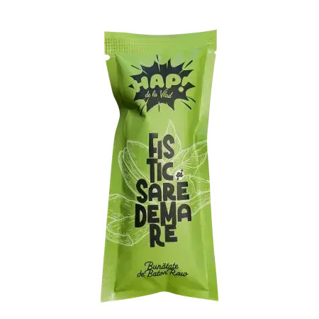 Rauwe vegan reep met pistachenoten en zeezout, 45 g, Tata Vlad