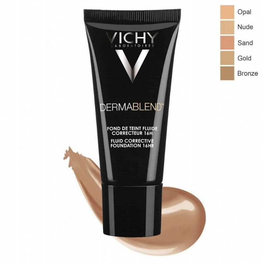 Vichy | Dermablend Fluid Corrective Foundation N. 15 SPF 35 | Corrective Make Up with Thin Texture Shade 15 & SPF 35 | 30ml
