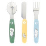 Metal cutlery with cheerful animals, Badabulle