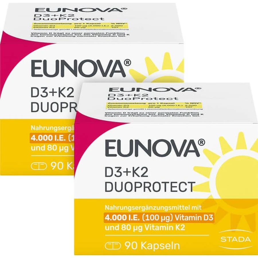 EUNOVA DuoProtect D3+K2 4000 U.I. /80 µg capsule 180 pz.