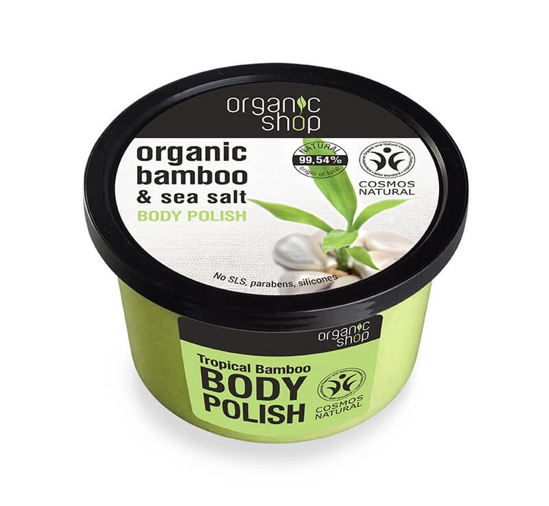 ORGANIC SHOP Body Polish Tropical Bamboe Body Scrub met Bamboe & Zeezout 250ml