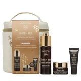 APIVITA Bienenkönigin-Holistic Anti-Aging Serum mit Gelee Royal, 30ml & Bienenkönigin Leichte Textur Tagescreme für totale Anti-Aging & Regeneration mit Gelee Royal, 15ml & Augencreme-Eye Cream, 5ml