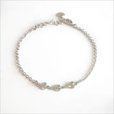 FARMA BIJOUX Hypoallergene Armband Zilver met Hartjes 19cm