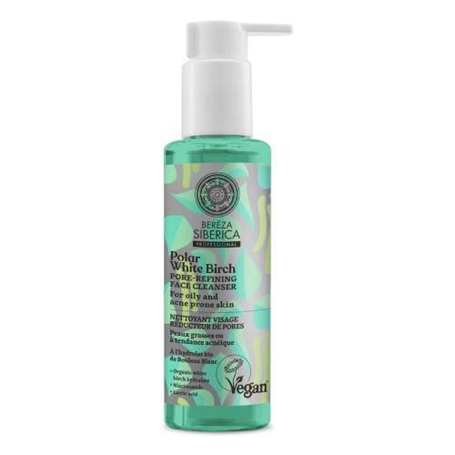 BEREZA SIBERICA Polar White Birch Cleansing Face Gel Pore Reducing Gel for Oily and Acneic Skin 145ml