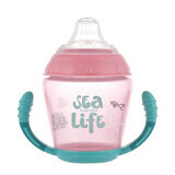 Tazza antigoccia con beccuccio morbido Sea Life, 230 ml, Rosa, Canpol Babies