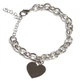 FARMA BIJOUX Bracelet Hypoallergénique Coeur Argent 15/20CM