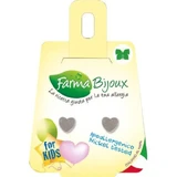 FARMA BIJOUX Hypoallergenic silver earrings with silver hearts 7mm