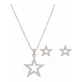 DALEE Hypoallergenic Jewellery Set with Necklace & Earrings Stars made of Steel