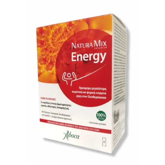ABOCA Natura Mix Energie Voedingssupplement in periodes van intense activiteit 20 sachets