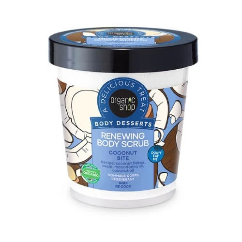 ORGANIC SHOP Body Desserts Kokosnoot Hapje Exfoliërende Lichaamsvernieuwing 450ml