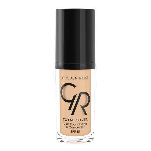 GOLDEN ROSE Totale Dekking 2 in 1 Basis & Concealer Nr.02 - Ivoor 30ml
