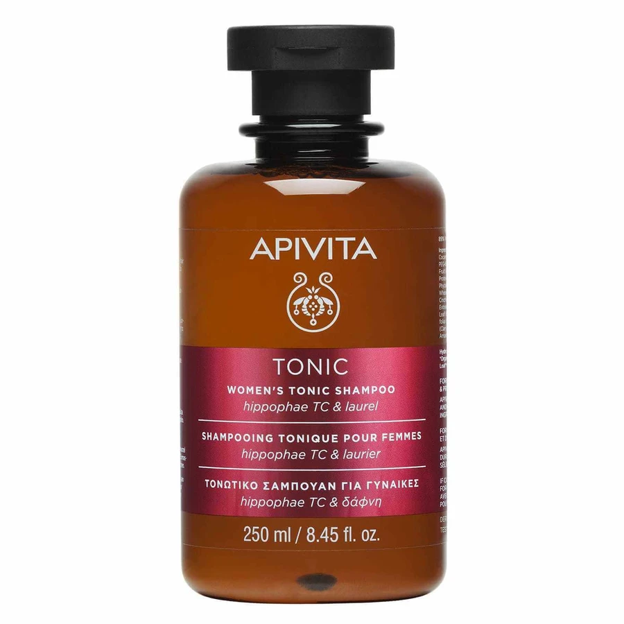 APIVITA Shampoo tonico contro la caduta dei capelli per le donne con Hippophae TC e Alloro 250ml
