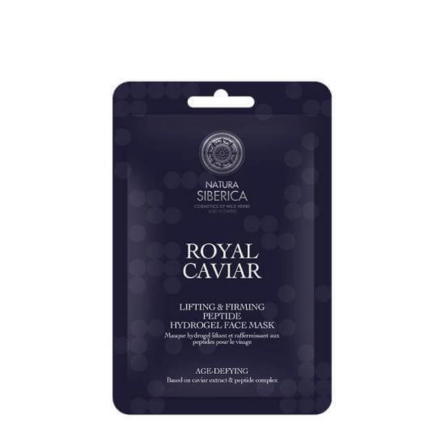 NATURA SIBERICA Mascarilla de Hidrogel de Caviar Real con Complejo de Péptidos para Aumentar la Firmeza 1 ud.