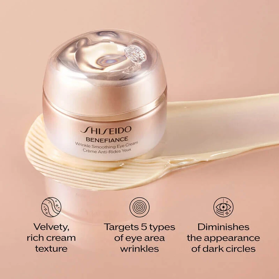 Shiseido Benefiance Crème contour des yeux lissante pour les rides 15ml