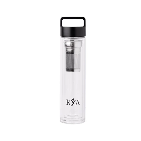 Set aus 2 Schachteln Tee für die Gewichtskontrolle + doppelwandige Flasche mit Teesieb