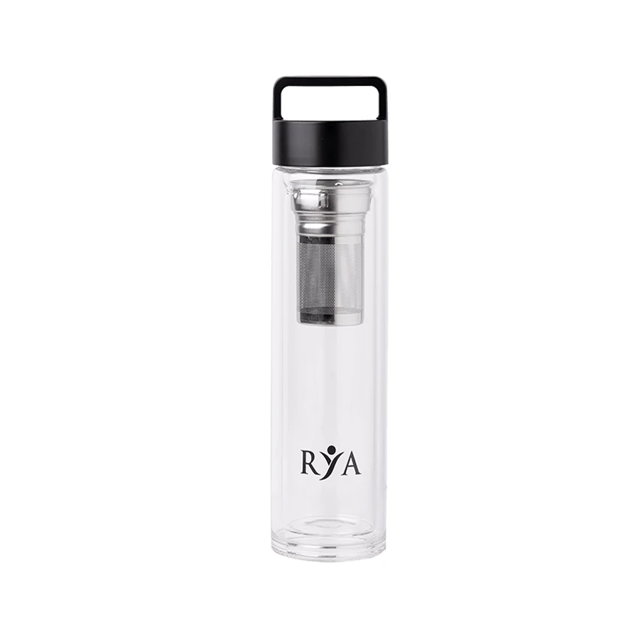 Set aus 2 Schachteln Tee für die Gewichtskontrolle + doppelwandige Flasche mit Teesieb