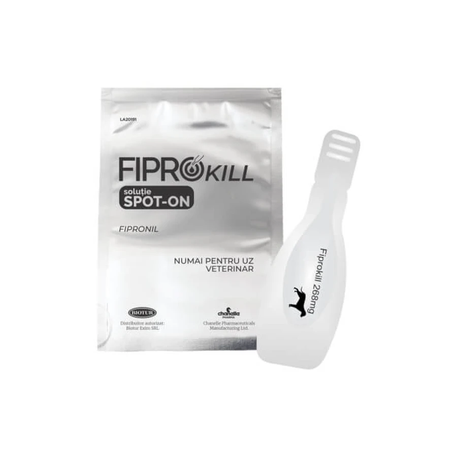Fiprokill 268 mg Spot-On Caine 20-40 kg -3 Pipete Antiparazitare/Cutie