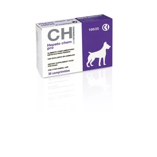 CH HEPATO CHEM PRO 100/25 supplement voor middelgrote honden, aanbevolen ter ondersteuning van de lever 30 tbl
