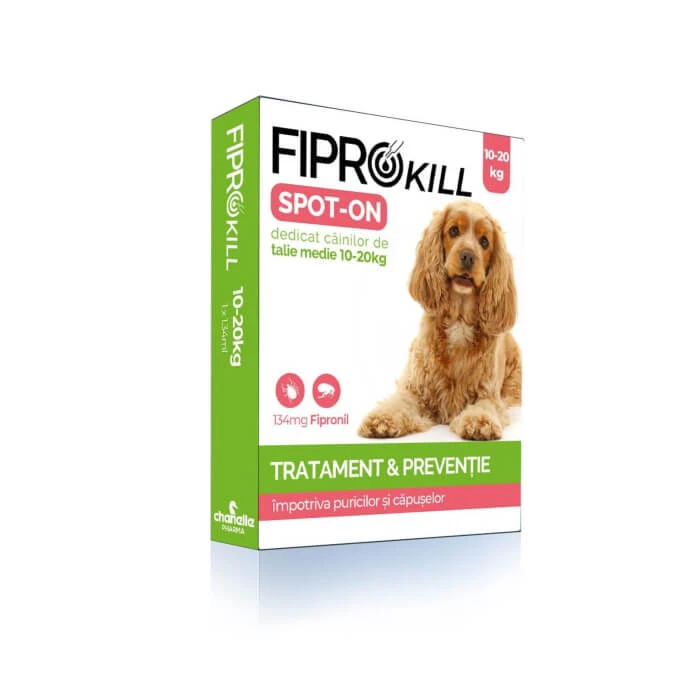 Fiprokill 134 mg Spot-On Caine 10-20 kg -3 Antiparasitaire/ Kutie Pipetten
