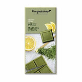 Biologische witte chocolade met matcha en citroenen, 70 gr, Benjamissimo