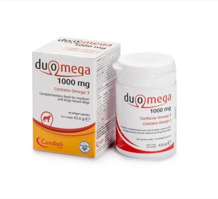 Duomega Dogs 30 softgel capsules 1000 mg - Omega 3 ondersteuning voor honden