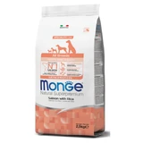 MONGE Natural Superpremium Monoprotein Puppy&Junior, XS-XL, Zalm en Rijst, droogvoer voor jonge honden, 2,5kg