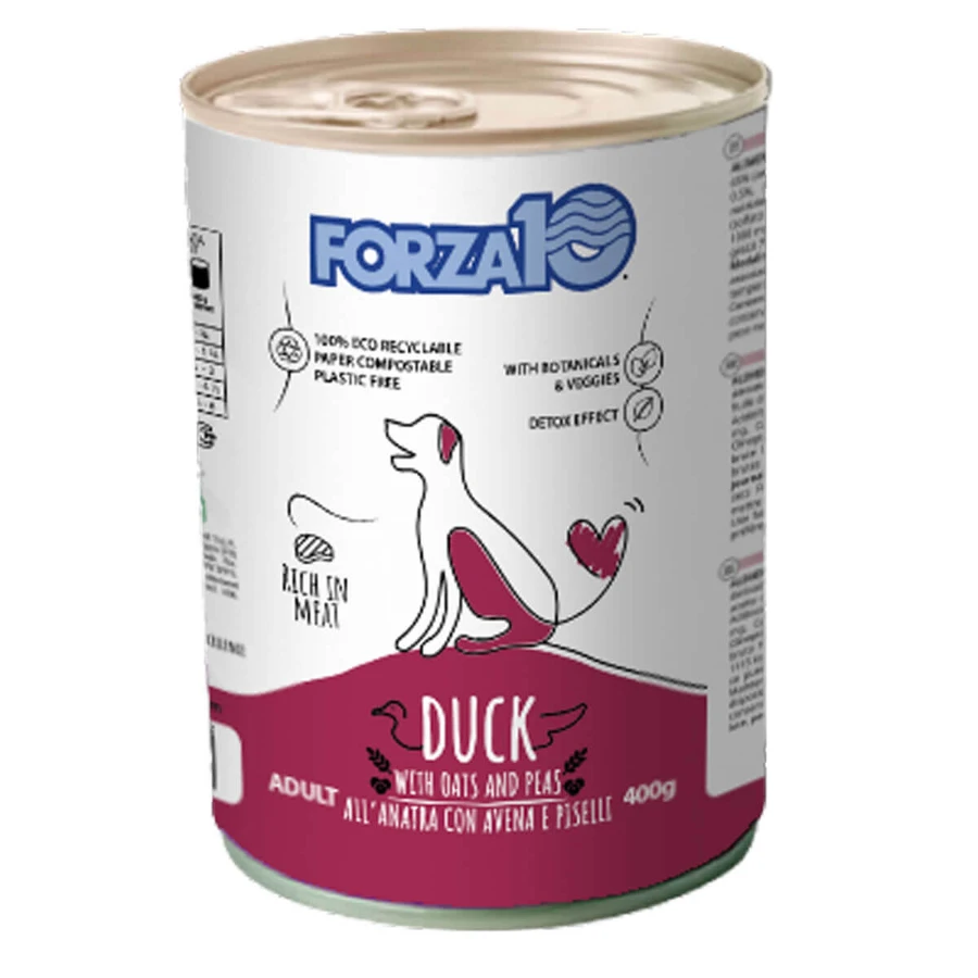 FORZA10 Maintenance, XS-XL, canard et petits pois, nourriture humide en conserve pour chiens, (pâté), 400g