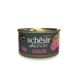 SCHESIR After Dark, Poulet et Jambon, nourriture humide en conserve sans céréales pour chats, (en soupe), 80g