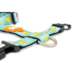 MAX & MOLLY Ducklings, pettorina doppia (petto e schiena) per cani, poliestere, blu, fibbia a tridente, S(43-53 x 1,5 cm)