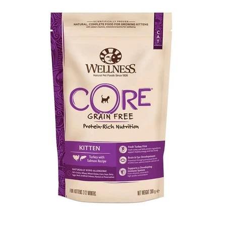 Wellness Core Kitten Droogvoer met kalkoen en zalm, 300 g