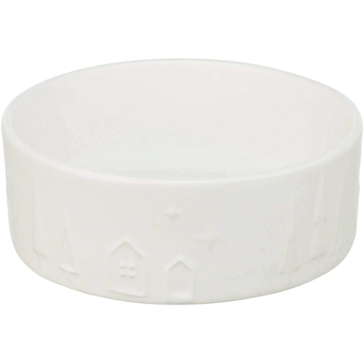 TRIXIE Kerst, hondenbak, rond, keramiek, wit, 0.8l, ⌀16cm