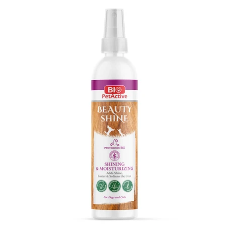 BIO PETACTIVE Beauty Shine Shining & Moisturizing, XS-XL, dog detangling spray, coat detangling, moisturizing, bottle, 100ml
