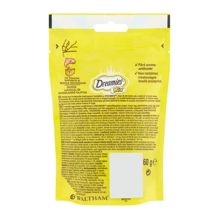 DREAMIES, Salmon and Cheese, cat reward bag, 60g