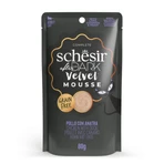 SCHESIR After Dark Velvet Mousse, Chicken and Duck, sachet of moist cereal-free cat food, (mousse), 80g