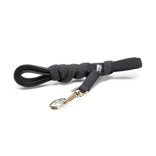JULIUS-K9 Color & Gray, antypoślizgowa smycz z uchwytem dla psów, 30kg, tekstylna, taśma, 14mm x 3m, czarna