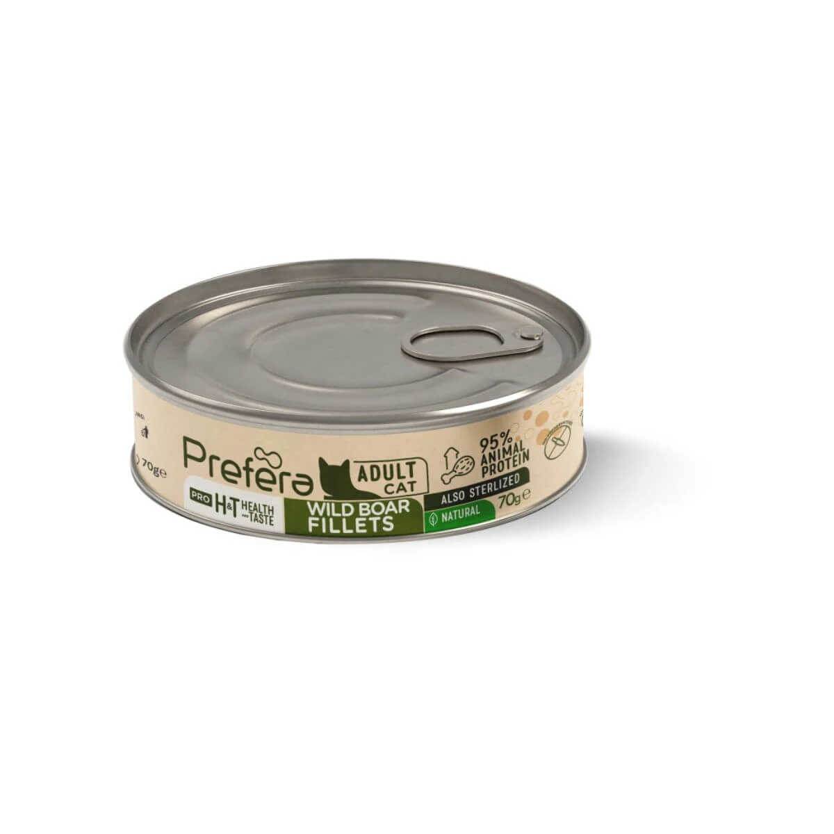 PREFERA Pro H&T H&T Filets, Wild zwijn, graanvrij natvoer in blik, (in soep), 70g