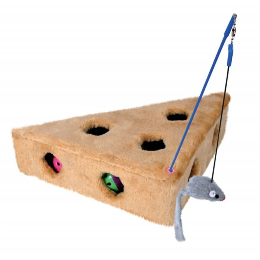 Trixie, kaasspeeltje en 3 kattenballen, multicolor