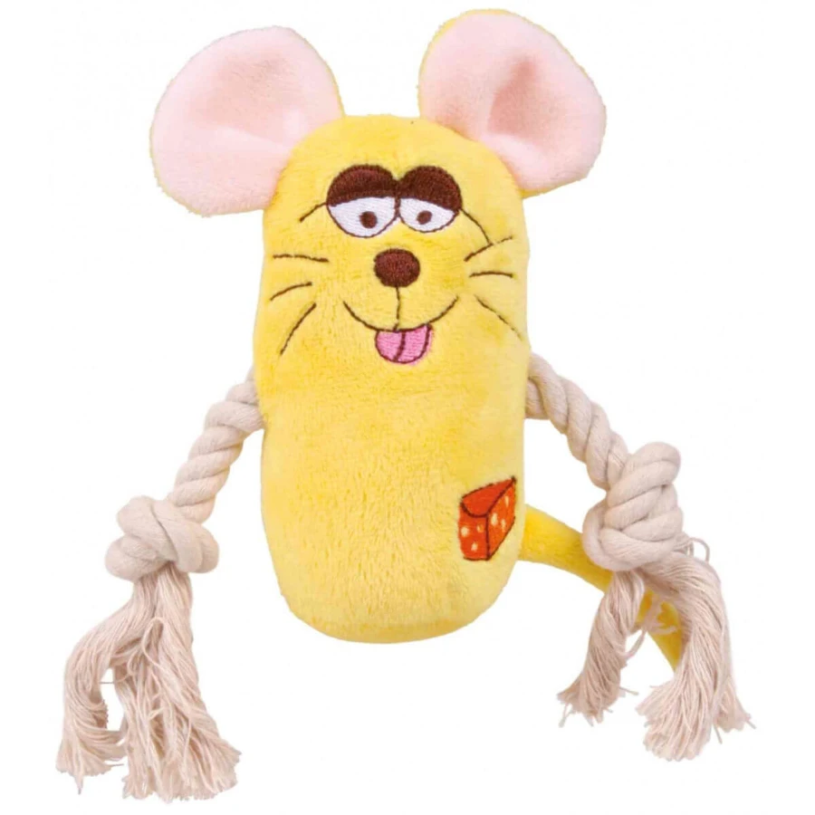 Trixie, peluche con cordoncino, cani, con suono, peluche, 13cm, multicolore