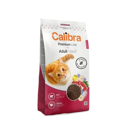 CALIBRA Premium Line, Manzo, cibo secco per gatti, 2 kg