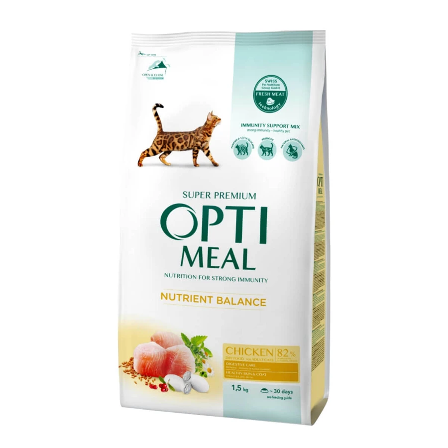 OPTIMEAL, Chicken, dry cat food, 1.5kg