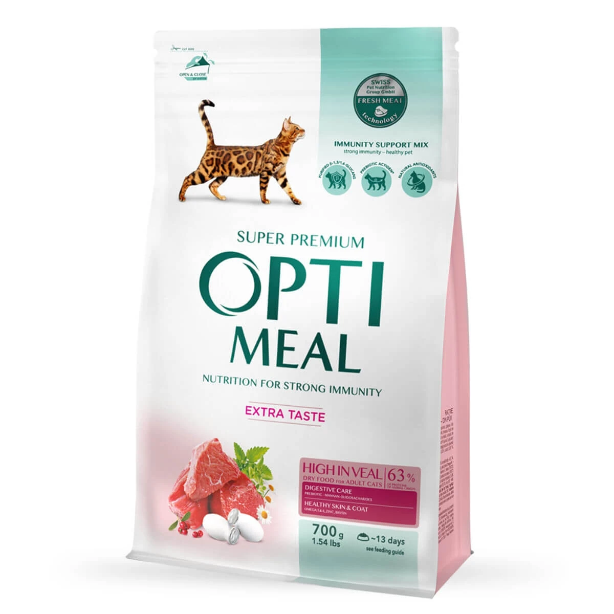 OPTIMEAL, Rundvlees, droogvoer voor katten, 700g