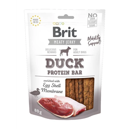 BRIT Jerky Barrita de proteínas de pato, golosinas para perros, Barritas de proteínas de pato, 80g