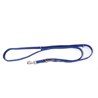 JULIUS-K9 Color & Gray, dubbele verstelbare riem met handvat voor honden, 2 honden, 50kg, textiel, tape, 20mm x 2,2m, blauw