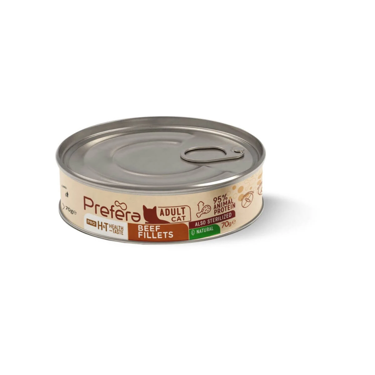 PREFERA Pro H&T Filets, Rundvlees, graanvrij natvoer in blik, (in soep), 70g