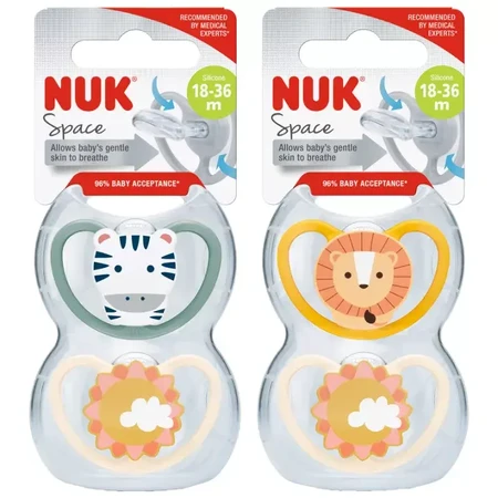 M3 Space silicone soother, 2 pieces, 18-36 months, Nuk