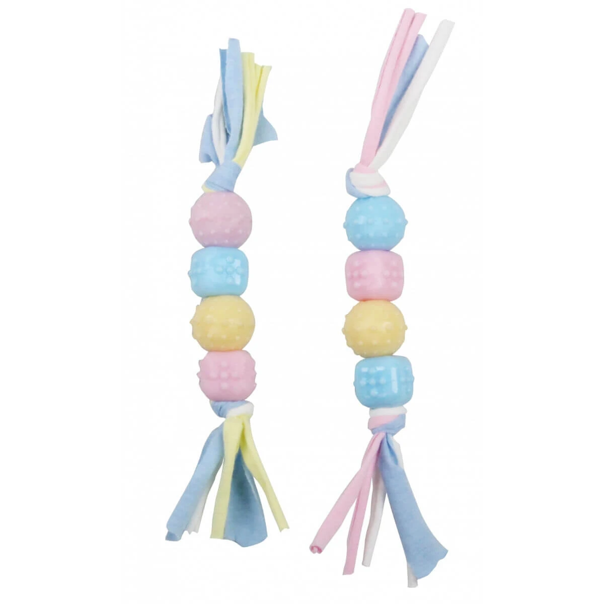 PAWISE Puppy Touw & Ballen, touwspeeltje voor honden, XS-M, textiel, bijtend, verschillende kleuren