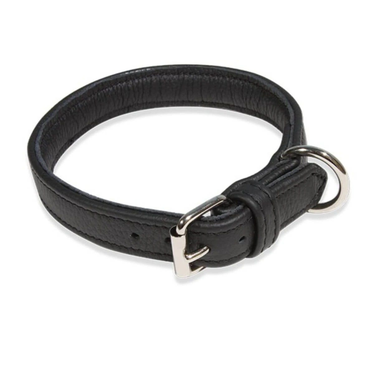 JULIUS-K9 ECO leer, verstelbare hondenhalsband, leer, 25mm x 50cm, zwart