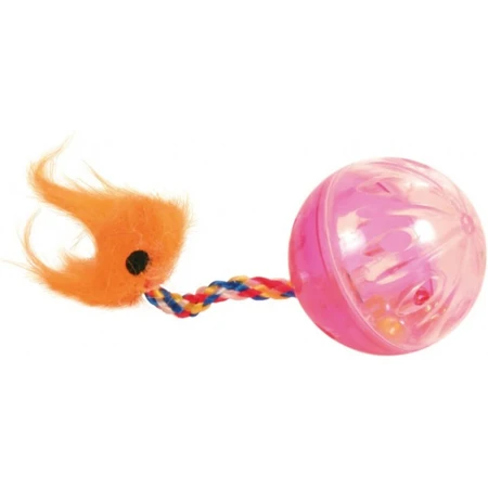 Trixie, 2 ballen met vacht, speeltje, katten, kunststof, multicolor, 4cm